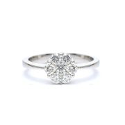 White gold ring with diamonds 0.66 ct