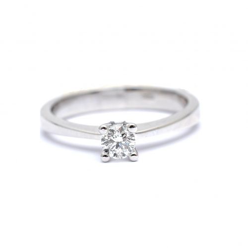 Годежен пръстен от бяло злато с диамант 0.24 ct