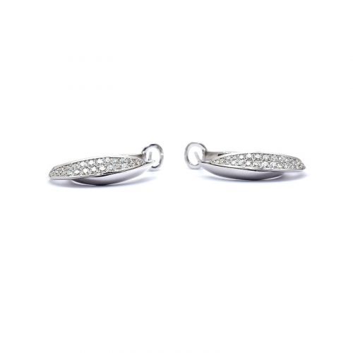 White gold earrings with diamonds 0.63 ct