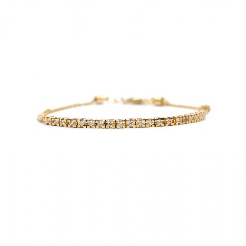 Yellow gold bracelet with diamonds 0.42 ct