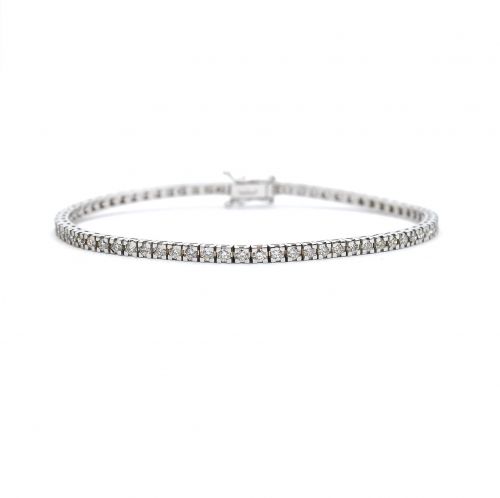 White gold tennis bracelet with diamonds 2.01 ct