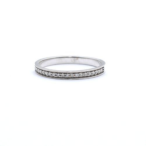 White gold ring with diamonds 0.07 ct