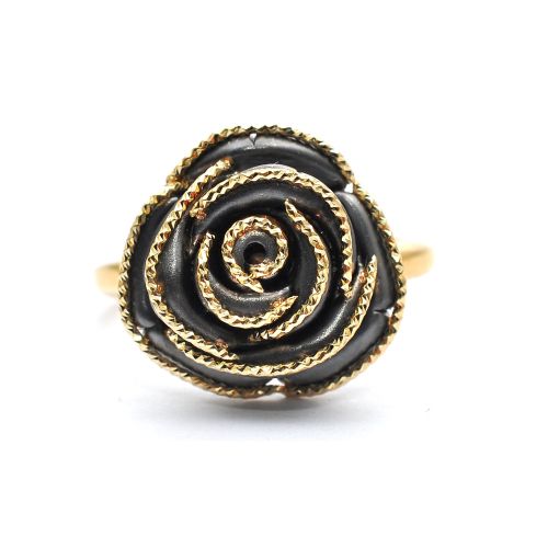 Yellow and black gold ring