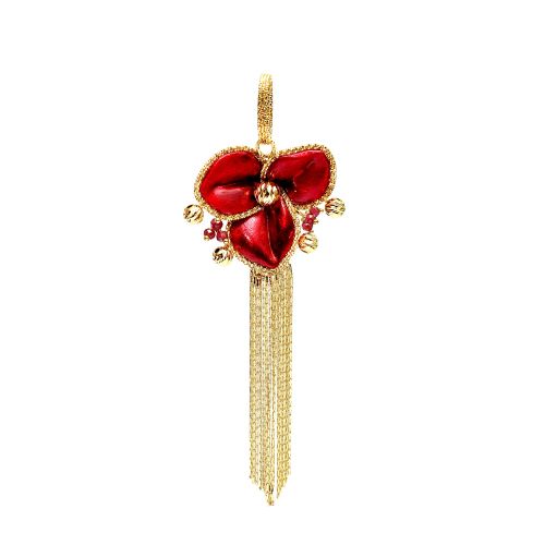 Yellow and red gold flower pendant