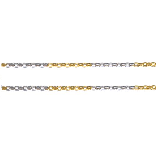Łańcuszek z 14-karatowego żółtego i białego złota