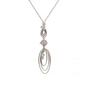 White gold necklace with diamonds 0.86 ct