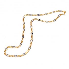Yellow and white gold chain