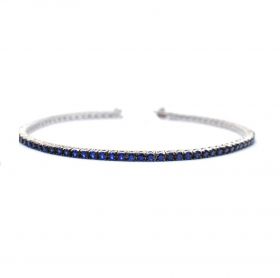 White gold tennis bracelet with sapphyre 3.33 ct