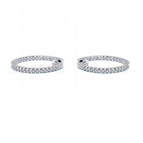 White gold earrings with diamonds 1.25 ct