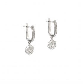 White gold earrings with diamonds 0.89 ct