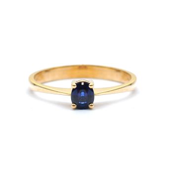 Yellow gold ring with sapphyre 0.37 ct