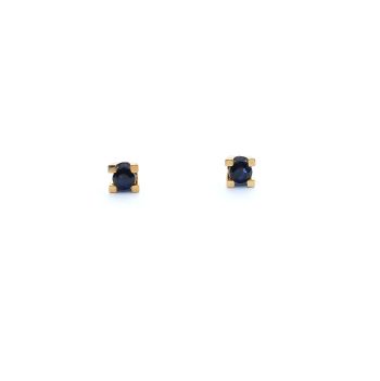 Yellow gold earrings with sapphyre 0.46 ct