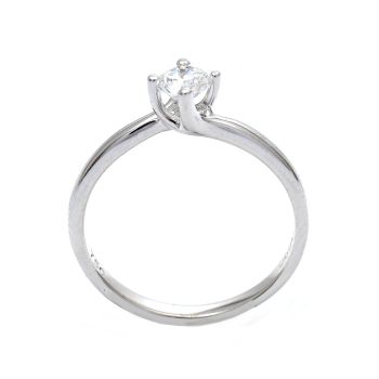 Годежен пръстен от 18К бяло злато с диамант 0.32 ct