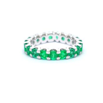 White gold ring with emerald 1.58 ct