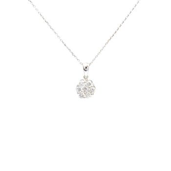 White gold necklace with diamonds 0.66 ct 