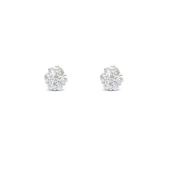 White gold earrings with diamonds 0.74 ct 