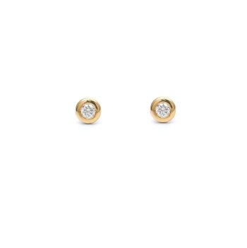 White gold earrings with diamonds 0.15 ct