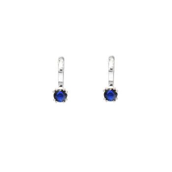 White gold earrings with sapphyre 2.02 ct