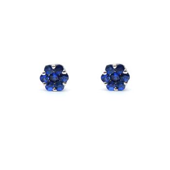 White gold earrings with sapphyre 1.63 ct