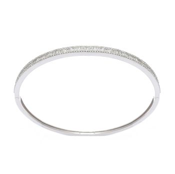 White gold tennis bracelet with diamonds 0.21 ct