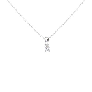 White gold necklace with diamonds 0.06 ct