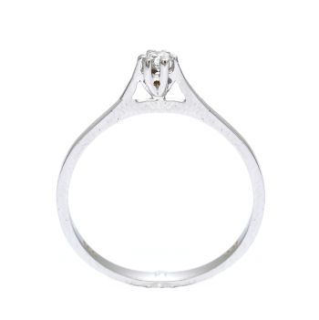 Годежен пръстен от бяло злато с диамант 0.09 ct