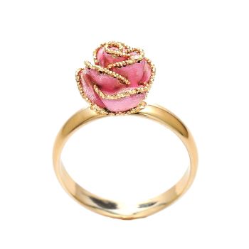 Inel din aur galben și roz de 14K