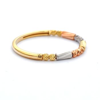 Yellow, white and rose gold ring