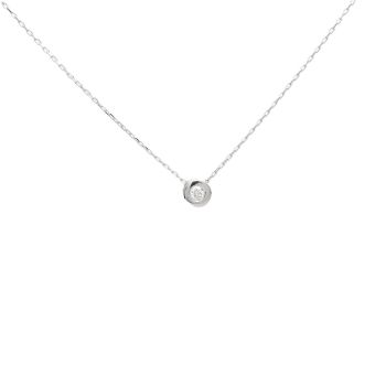 White gold necklace with diamonds 0.10 ct