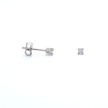 White gold earrings with diamonds 0.10 ct
