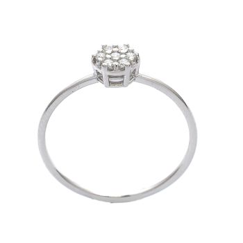 White gold engagement ring with diamond 0.10 ct